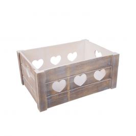 Bedýnka dřevo dekorace A SRDCE 31x21x14 cm ORION
