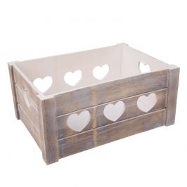 Bedýnka dřevo dekorace A SRDCE 36x26x16 cm ORION