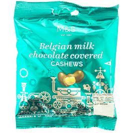 Marks & Spencer Karamelizovaná jádra kešu ořechů s medem v belgické mléčné čokoládě