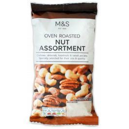 Marks & Spencer Směs v troubě pražených solených kešu, mandlí , lískových a pekan ořechů