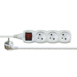 Prodlužovací kabel P1311 bílý 1,2m 3 zásuvky vypínač