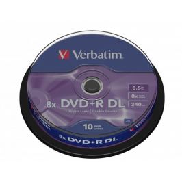 Verbatim DVD+R 8x, Dual Layer 10ks cakebox (43666)