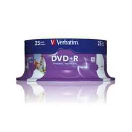 Verbatim DVD+R 16x printable 25ks cakebox (43539)