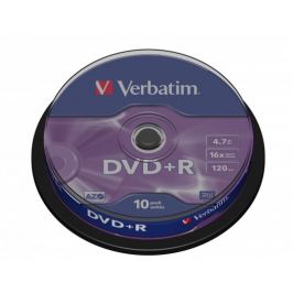 Verbatim DVD+R 16x, 10ks CakeBox (43498)