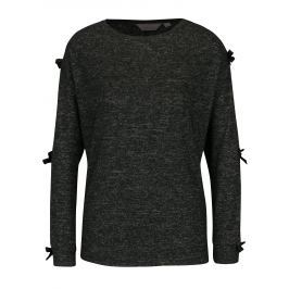 Tmavě šedý žíhaný lehký svetr Dorothy Perkins Petite