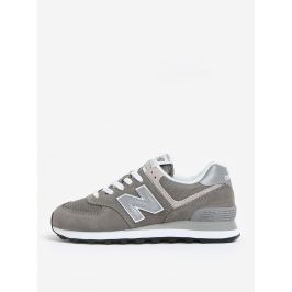Šedé dámské tenisky se semišovými detaily New Balance WL574