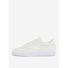 Krémové dámské kožené lesklé tenisky Reebok Club C 85