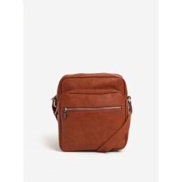 Hnědá malá crossbody taška s kapsou Bobby Black