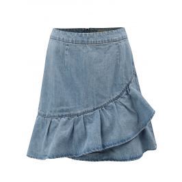 Světle modrá džínová sukně s volánem VERO MODA Penny
