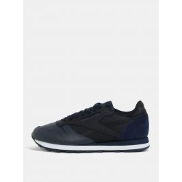 Černo-modré pánské kožené tenisky Reebok Club