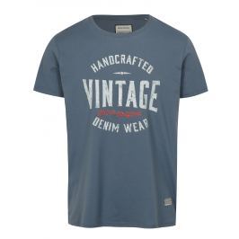 Modré tričko s potiskem Vintage Shine Original
