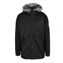 Černá pánská bunda s umělým kožíškem Makia Original Raglan