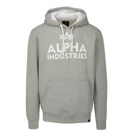Šedá pánská mikina s kapucí ALPHA INDUSTRIES