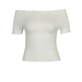 Bílý crop top s odhalenými rameny VERO MODA Mock