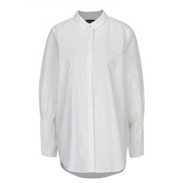 Krémová košile s dlouhým skládaným rukávem VERO MODA Thea