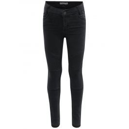 Tmavě šedé holčičí skinny džíny s detaily name it Tirsanne