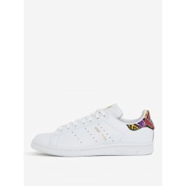 Bílé dámské kožené tenisky s vyšitým detailem adidas Originals Stan Smith