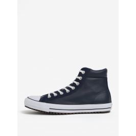 Tmavě modré pánské kotníkové kožené tenisky Converse Chuck Taylor
