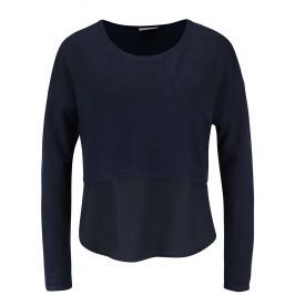Tmavě modrý top s dlouhým rukávem VERO MODA Glory