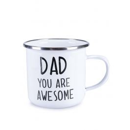 Bílý plechový hrnek Sass&Belle Dad You Are Awesome