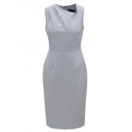 Šedé pouzdrové šaty s asymetrickým výstřihem Dorothy Perkins