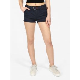 Tmavě modré dámské kraťasy s páskem Superdry