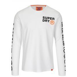 Bílé pánské tričko s dlouhým rukávem Superdry