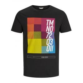 Černé tričko s barevným potiskem Jack & Jones