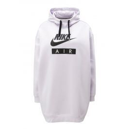 Světle fialová dámská dlouhá volná mikina s kapucí Nike