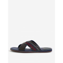 Tmavě hnědé pánské kožené pantofle Ted Baker Farrull