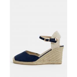 Béžovo-modré sandálky na klínku Dorothy Perkins