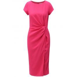 Růžové šaty s řasením na boku Dorothy Perkins