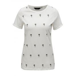 Krémové tričko s výšivkou palem Dorothy Perkins