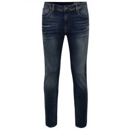 Modré slim fit džíny s vyšisovaným efektem Selected Homme