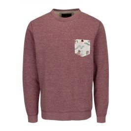 Vínová pánská mikina s kapsou Quiksilver