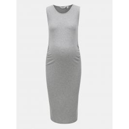 Šedé těhotenské žíhané šaty Dorothy Perkins Maternity