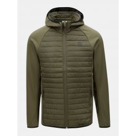 Khaki prošívaná bunda s kapucí Jack & Jones
