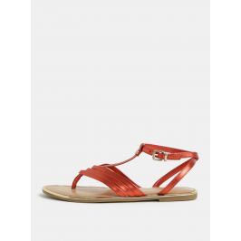 Červené dámské kožené sandály Tommy Hilfiger