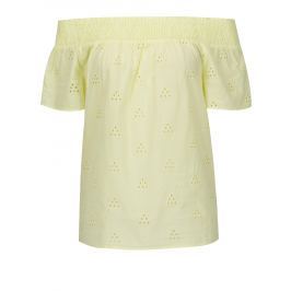 Žlutá halenka s odhalenými rameny VERO MODA Romantic