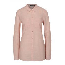 Světle růžová košile s dlouhým rukávem Dorothy Perkins Tall