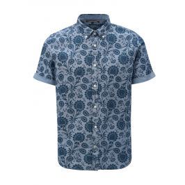 Modrá pánská vzorovaná slim fit košile Tommy Hilfiger