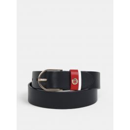 Tmavě modrý dámský kožený pásek Tommy Hilfiger