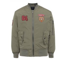 Khaki klučičí bomber s nášivkami Blue Seven