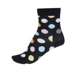 Černé dětské puntíkované ponožky Happy Socks Big Dot