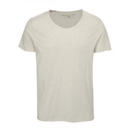 Světle šedé žíhané tričko Selected Homme Shine