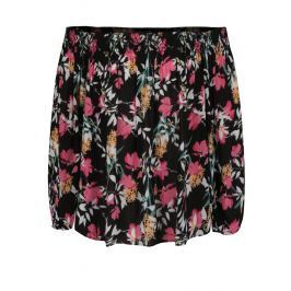 Černá květovaná halenka s odhalenými rameny Dorothy Perkins