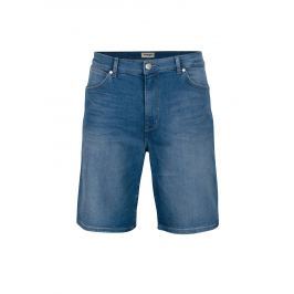 Modré pánské kraťasy s vyšisovaným efektem Wrangler