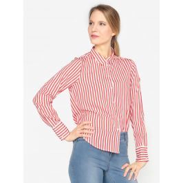 Krémovo-červená pruhovaná košile VERO MODA Nicky