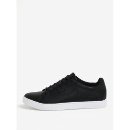 Černé pánské koženkové tenisky Jack & Jones Trent