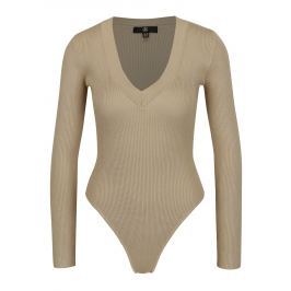 Béžové žebrované body MISSGUIDED